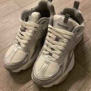 Reebok Women’s Gray and White Sneakers